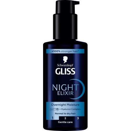 Schwarzkopf GLISS Elixir de noche para cabello normal y seco, 100 ml