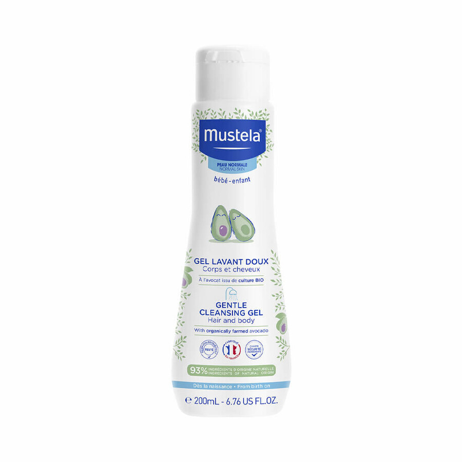 Gel limpiador capilar y corporal, 200 ml, Mustela