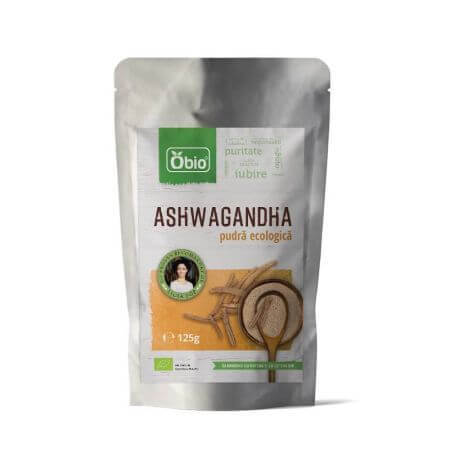 Ashwagandha en polvo BIO, 125 g, Obio