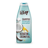 Champú restaurador y protector, 500 ml, Keratina y Aceite de Coco, Keff