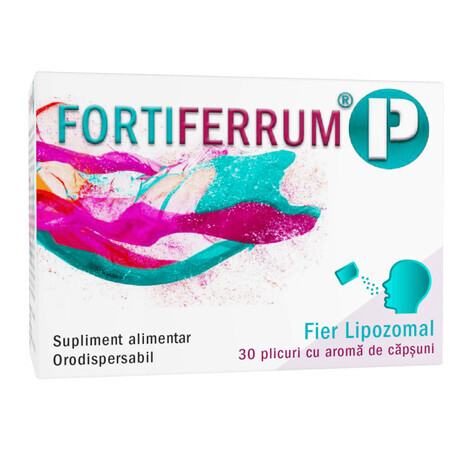 Fortiferrum P met aardbeiensmaak, 30 sachets, Esvida Pharma