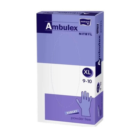 Extra Large nitrile examination gloves, 100 pieces, Ambulex