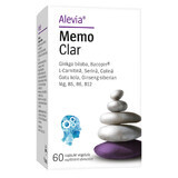 Suplemento de memoria y concentración Memo Clear, 60 cápsulas vegetales, Alevia