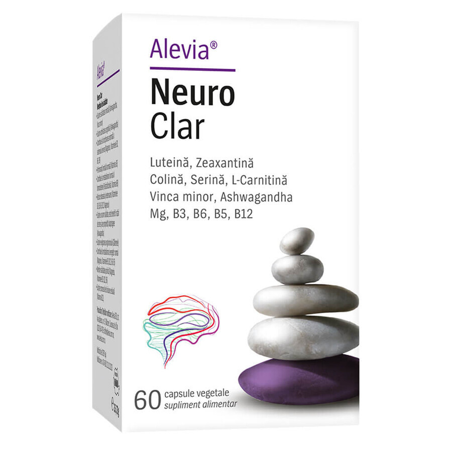 Suplemento neuroprotector Neuro Clear, 60 cápsulas vegetales, Alevia