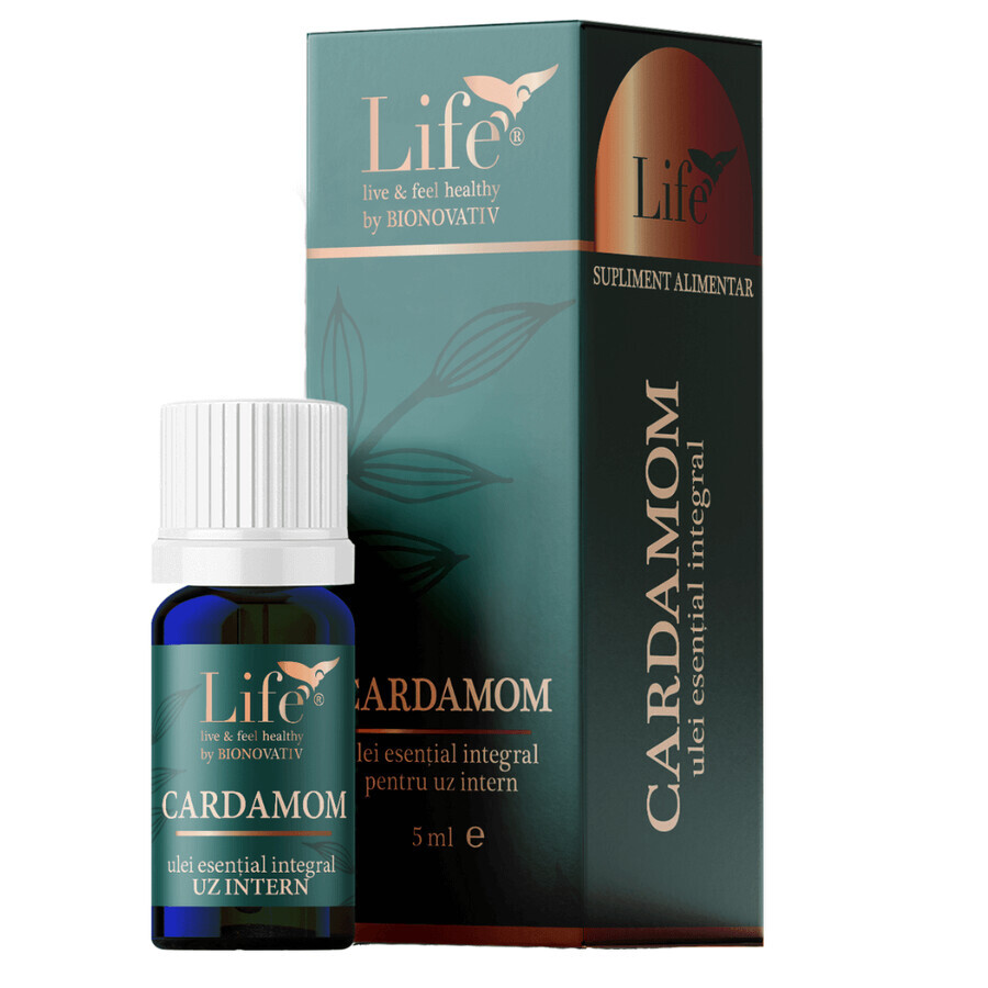 Cardamom hele essentiële olie, 5 ml, Bionovativ