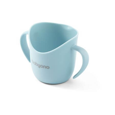 Taza de entrenamiento ergonómica, azul claro, Babyono