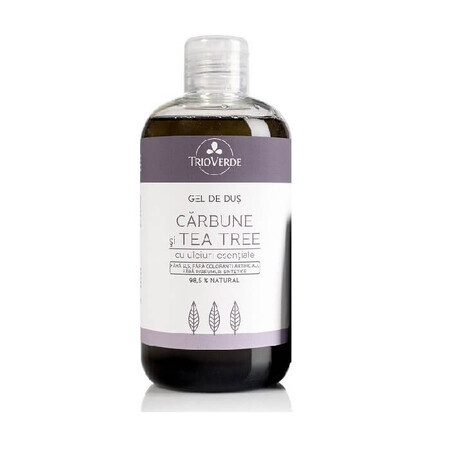 Gel douche au charbon et à l'arbre à thé, 300 ml, Trio Verde