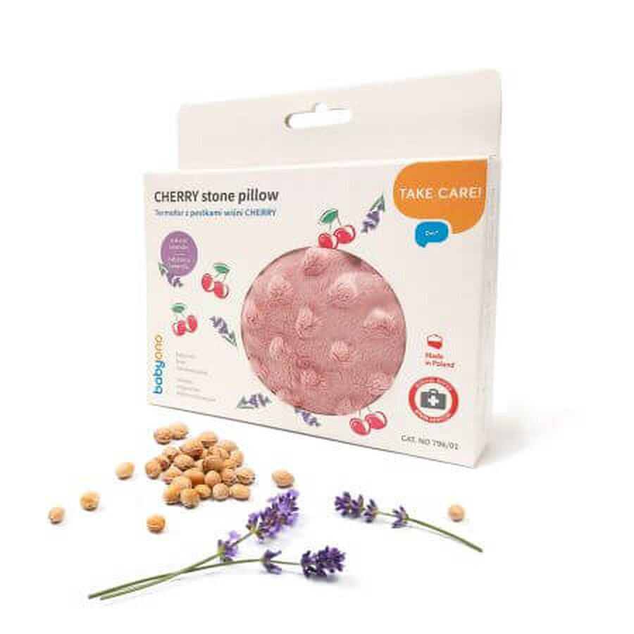 Cojín antiadherente con pepitas de cereza, Rosa, Babyono