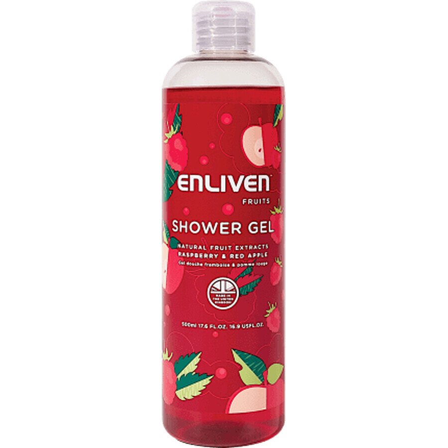 Enliven Raspberry &amp; Cranberry Shower Gel, 500 ml