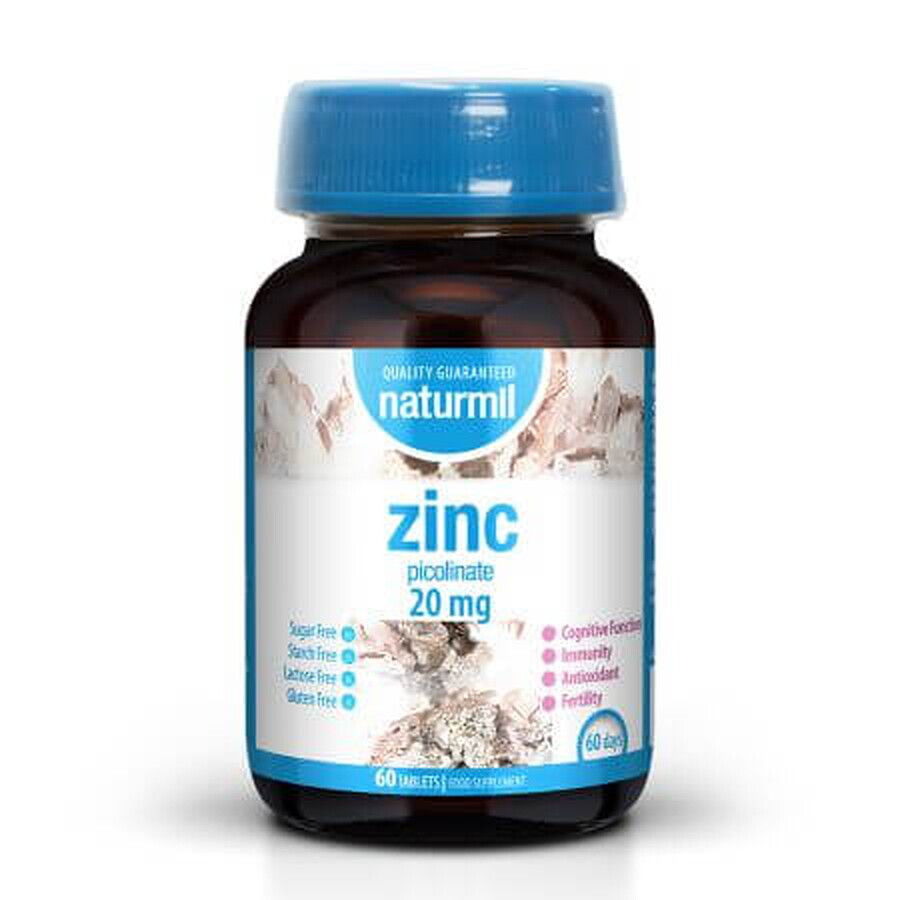 Zink, 20 mg, 60 tabletten, Dietmed