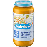 Babylove Menu Risotto de verduras con guisantes 12 meses, 250 g