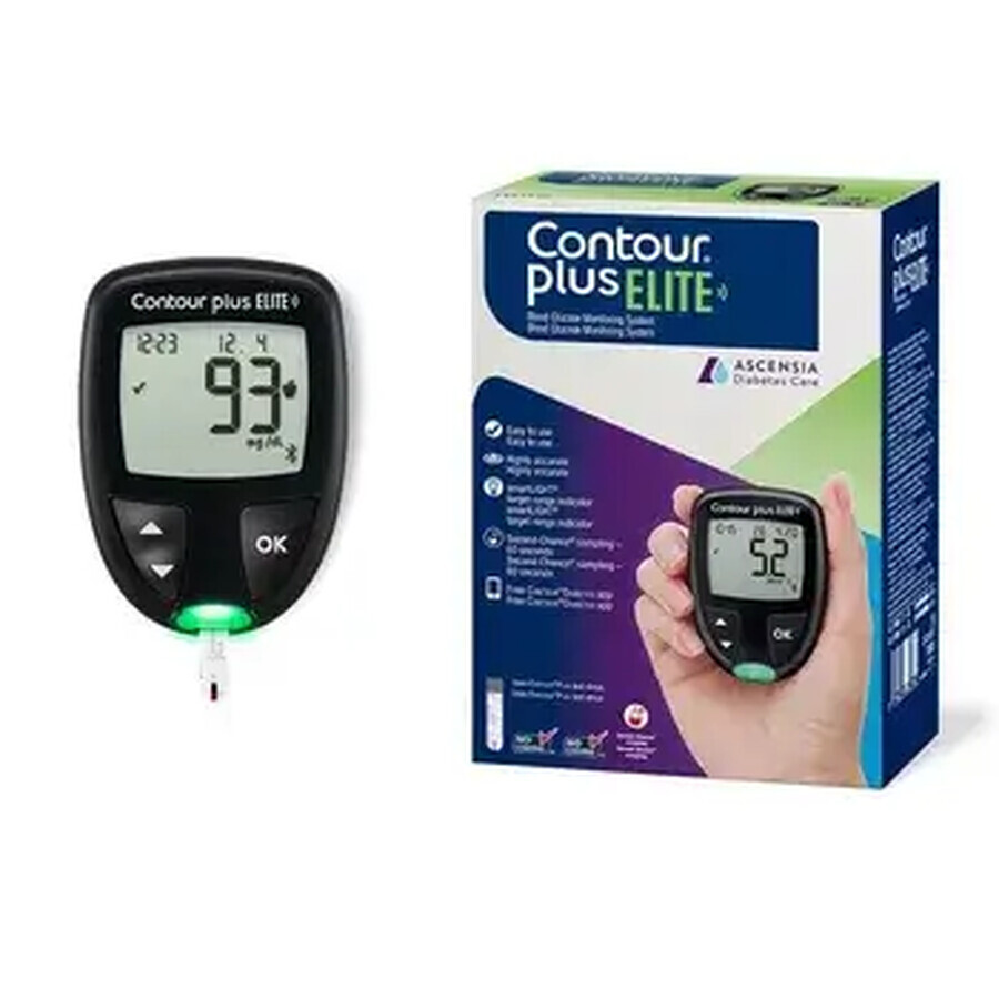 Glucomètre Contour Plus Elite, 1 pièce, Ascensia Diabetes Care