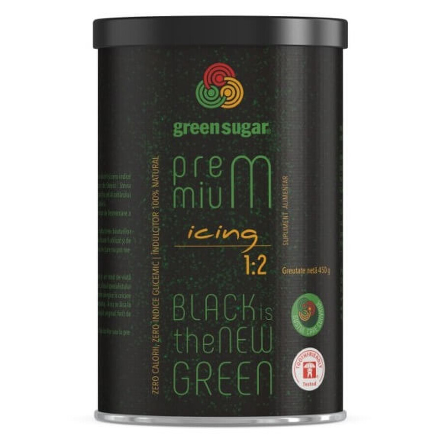 Edulcorante de azúcar verde glaseado Premium, 450 g, Remedia