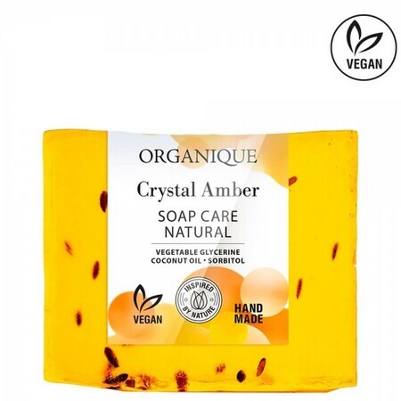 Jabón nutritivo con ámbar, almendra y mandarina, Ámbar Cristal, 100 g, Organique