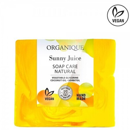 Pflegende Seife mit Zitrusfrüchten, Freesie und Jasmin, Sunny Juice, 100 g, Organique