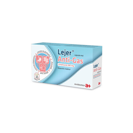 Lejer anti-gas x 30 cps moi, Antibiotice SA