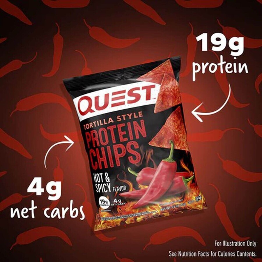 Quest™ Tortilla Style Protein Chips, Chipsuri Proteice cu Aroma Picanta 32 g