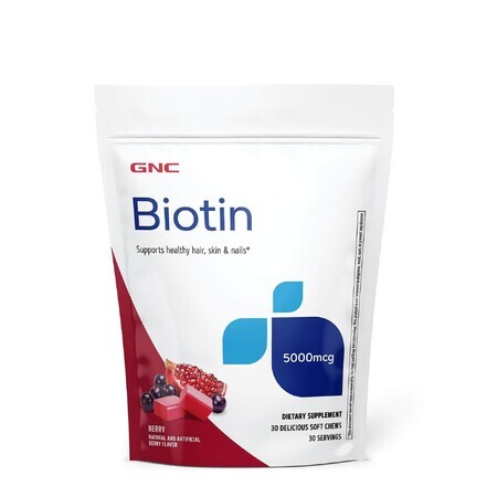 Biotina, Biotina 5000 mcg, 30 Toffees, GNC 