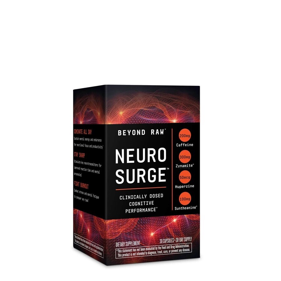 Beyond Raw Neuro Surge, Nootropische Formule voor Cognitieve Prestaties, 30 cps, GNC