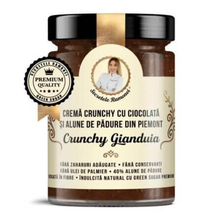 Crema crujiente de gianduia con chocolate y avellanas, 350 g, Secretos de Ramona