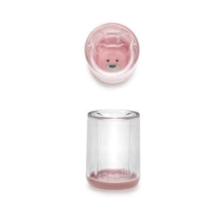 Vaso infantil con diseño interior, Osito, Rosa, 145 ml, Melii