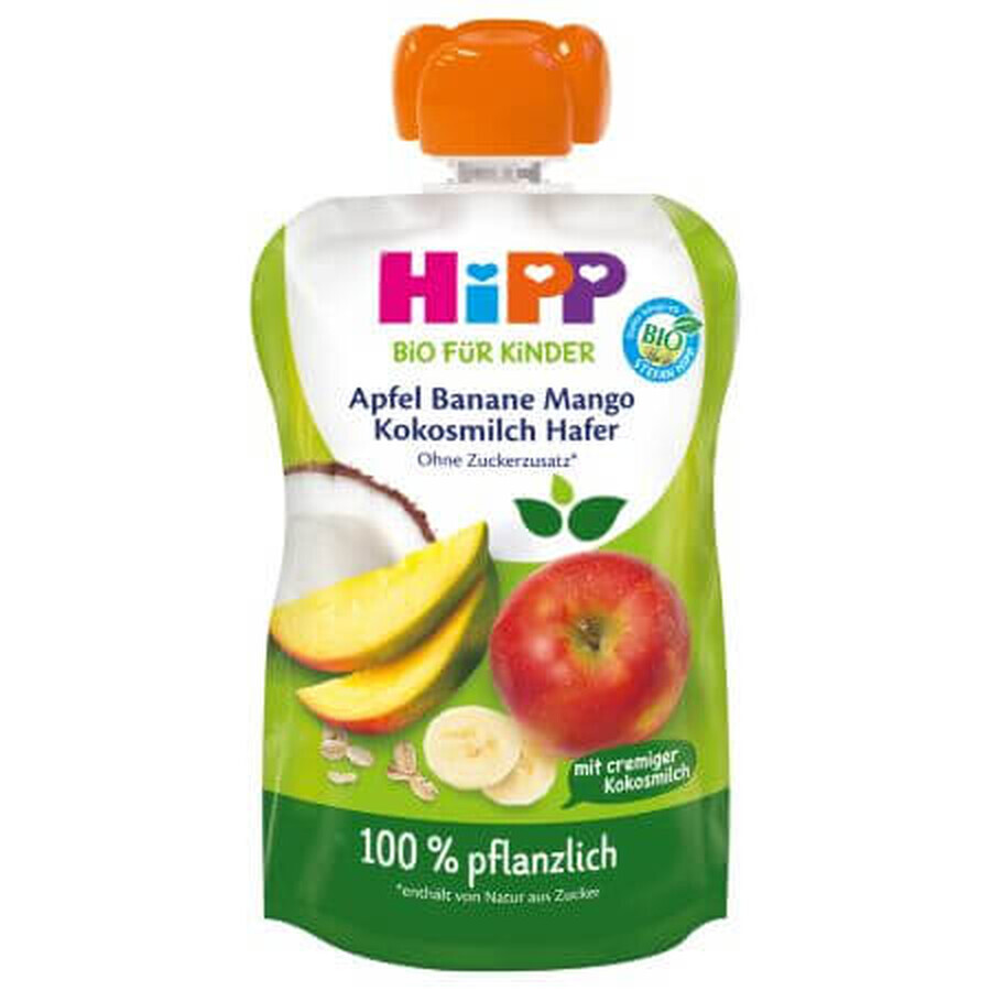 Puré de manzana, plátano, mango, leche de coco, avena 100 g, 1 año+, 100 g, Hipp