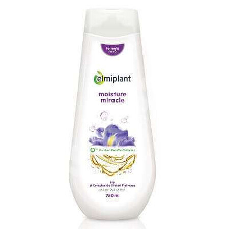 Gel de ducha hidratante milagroso con iris y aceites preciosos, 750 ml, Elmiplant