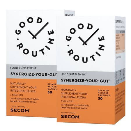 Synergize Your Gut Good Routine, 2 x 30 Kapseln, Secom