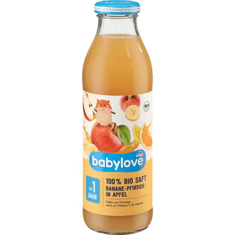 Babylove Banana, peach and apple juice, from 1 year, 500 ml