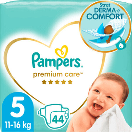 Pampers Premium Care Premium Care Pañal para Bebé Número 5, 11-16kg, 44 pcs