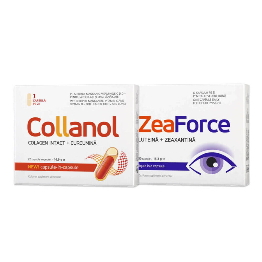 Collanol 20 cáps + ZeaForce 30 cáps Vitaslim paquete