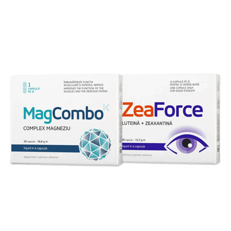 Envase ZeaForce 30 cáps + MagCombo Complex Magnesio 20 cáps, Visislim