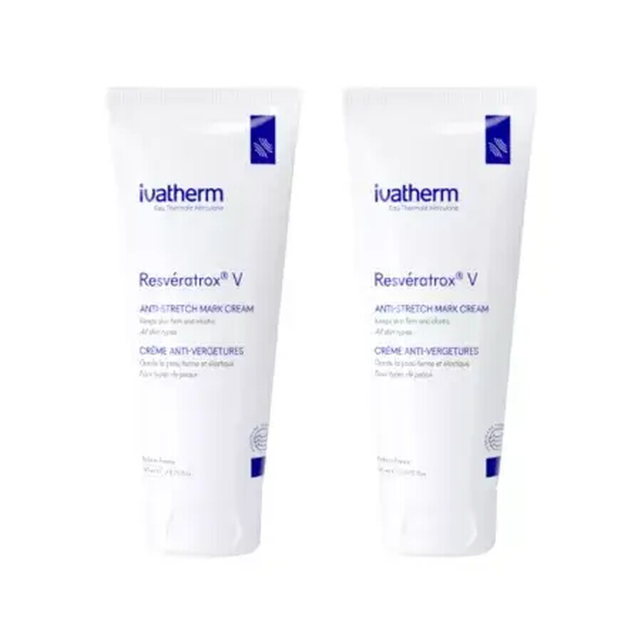 Pachet Crema antivergeturi Resveratrox V, 200 ml + 200 ml, Ivatherm