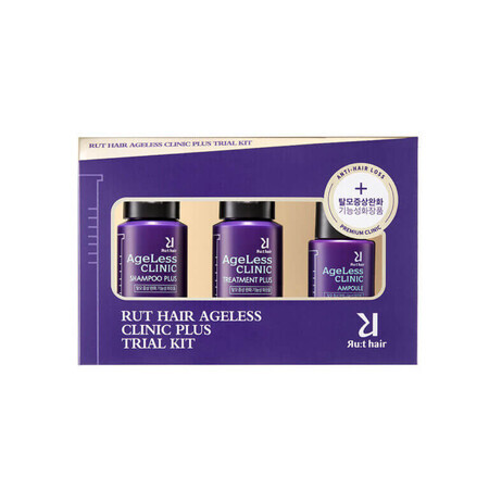 Kit tegen haaruitval, Ageless Clinic, 3 stuks, Ru:t haar, 80 ml, Biocart