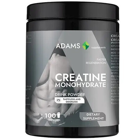 Creatina monohidrato (sin sabor), 450gr, Adams