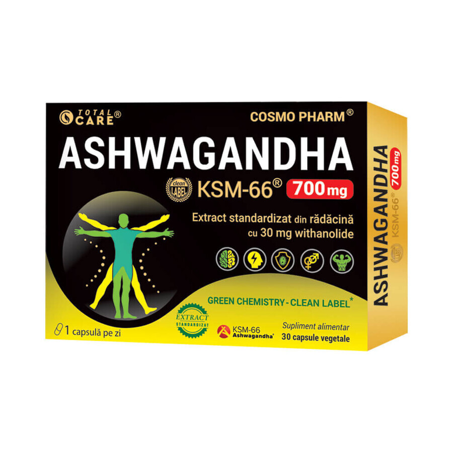 Ashwaganda KSM-66, 700 mg, 30 cápsulas, Cosmopharm