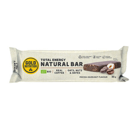 Barrita de proteínas Bio Natural Bar Mocha-Cacahuete, 35 g, Gold Nutrition