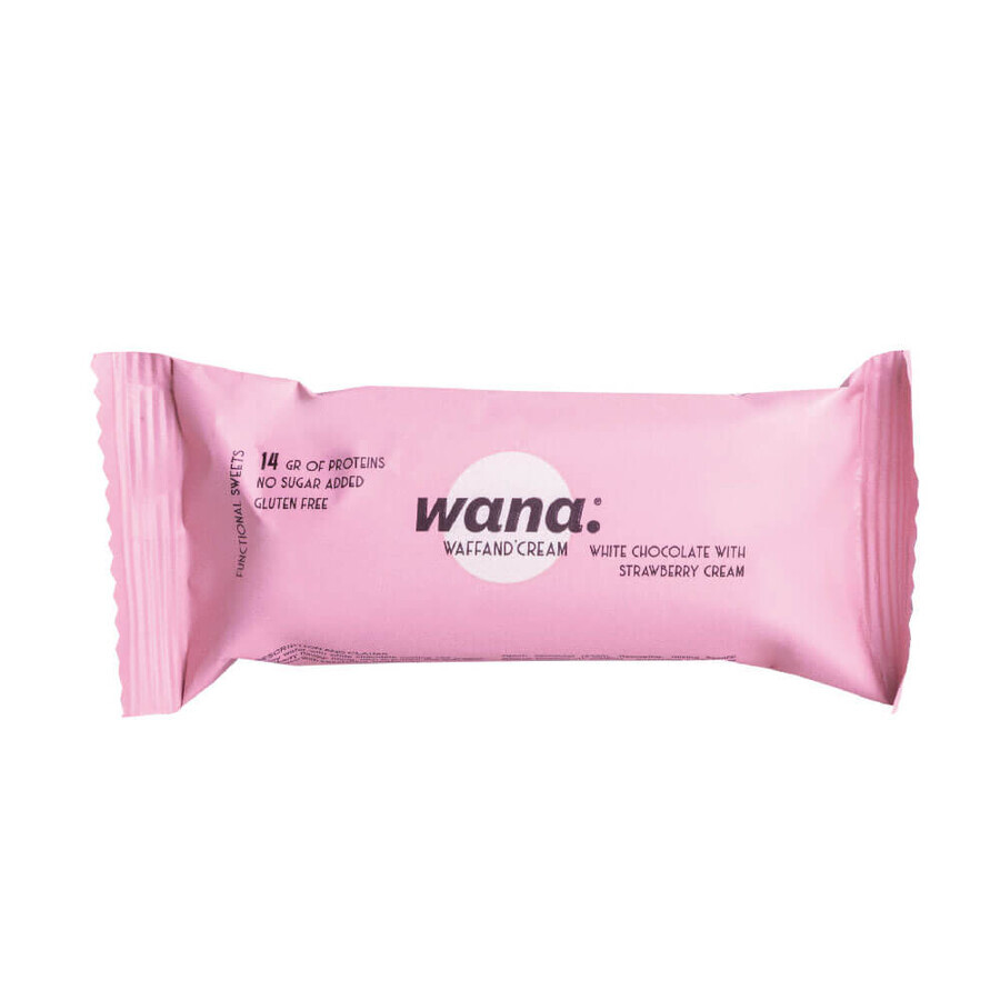 Wana barquillo proteico con chocolate y fresa, 43 g, Wana