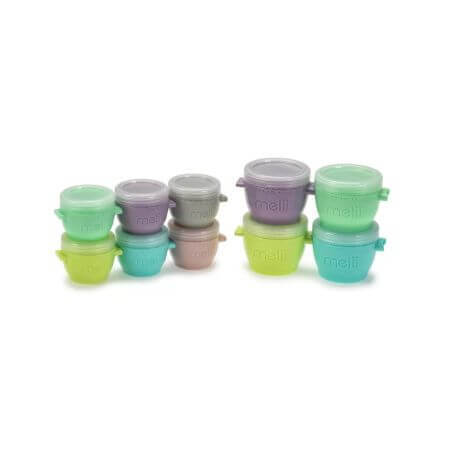 Set de 10 envases Snap&amp;Go, 6 x 59 ml + 4 x 118 ml, Melii