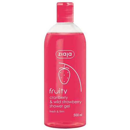 Fruity Wild Strawberry and Cherry Shower Gel, 500 ml, Ziaja