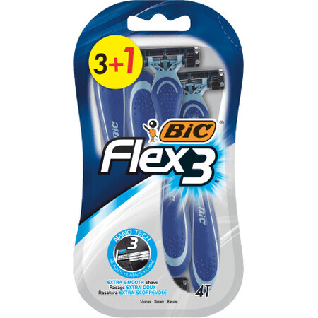 Afeitadora BIC FLEX3, 4 piezas