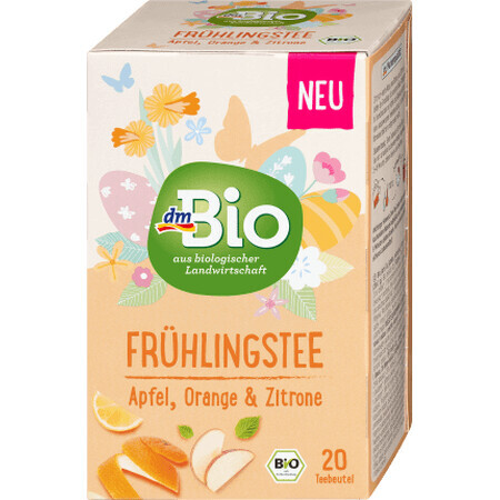 DmBio Thé aux fruits avec orange et citron, 40 g