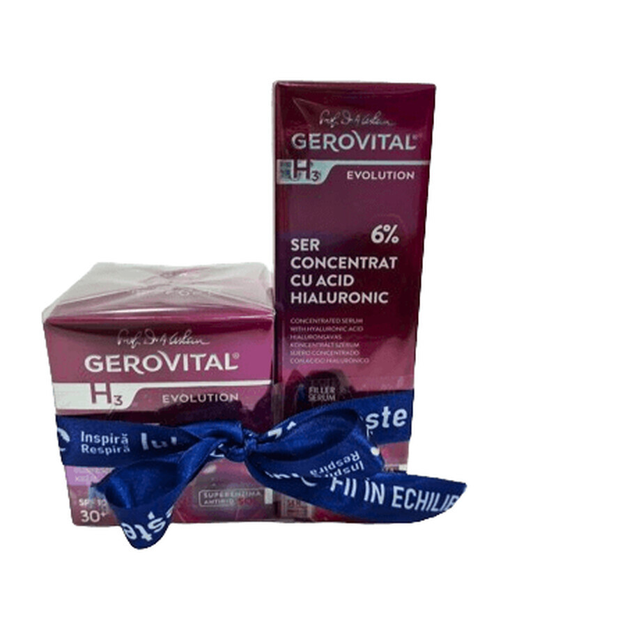 Gerovital H3 Evolution Crema Lifting Hidratante FP10 50ml + Sérum Ácido Hialurónico 10ml Envase