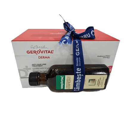 Pachet Gerovital Tratament Anticadere 10ml x12 fiole + Gerovital Lotiune Regeneranta cu Petroleum 100ml