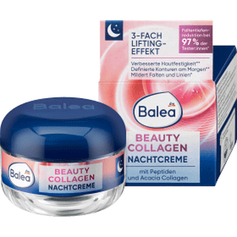 Balea Crema facial de noche con colágeno, 50 ml