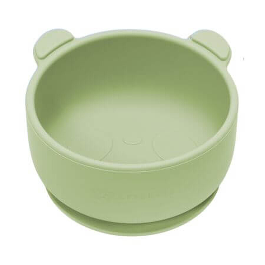 Ciotola in silicone con ventosa The Little Bear, 6 mesi+, Raw Green, Appekids