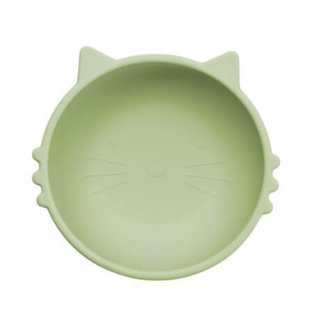 Bol de silicona Kitty I, 6 meses+, Raw Green, Appekids