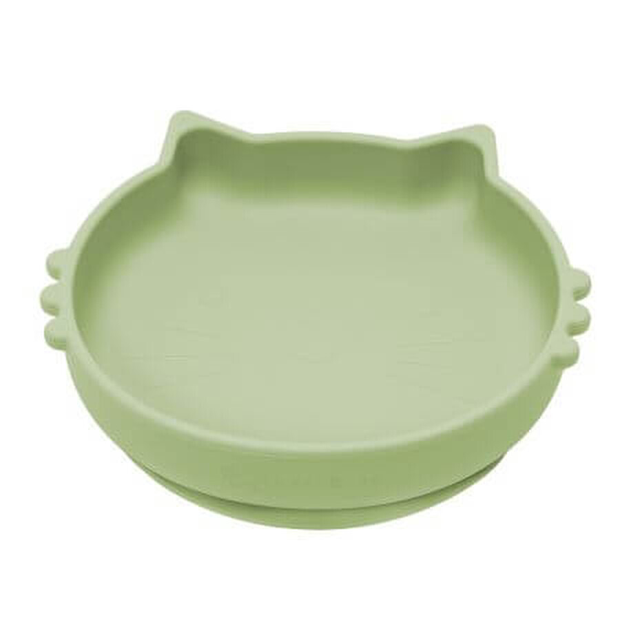 Cuenco de silicona Kitty II, 6 meses+, Raw Green, Appekids