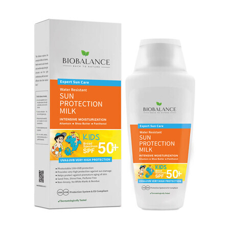 Sunscreen milk for children SPF 50+, very high UVA & UVB protection, Bio Balance, 150 ml, Biocart