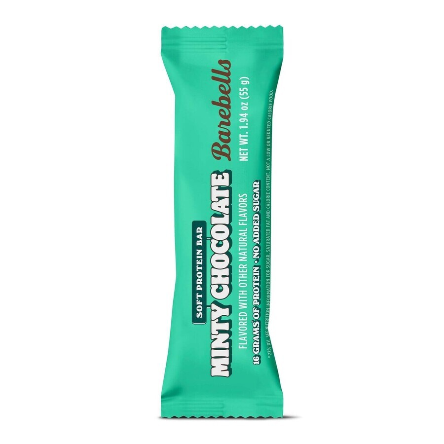 Barebells Soft Protein Bar Minty Chocolate, Mint Chocolate Flavored Protein Bar, 55 g, GNC